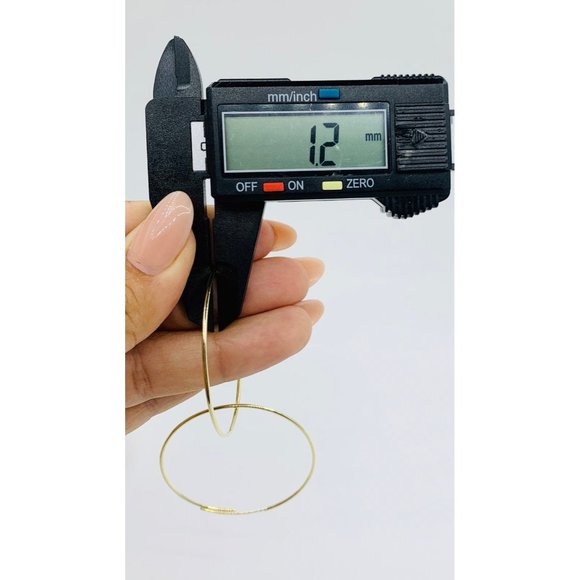 10k Gold hoop Earrings Women - Picture 6 of 8